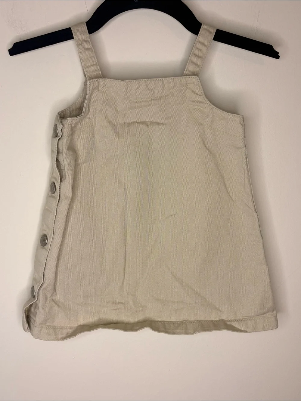 Ralph Lauren Vintage Cream Dress, Embroidered Bear, Buttons On Side Size 6-12M